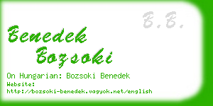 benedek bozsoki business card